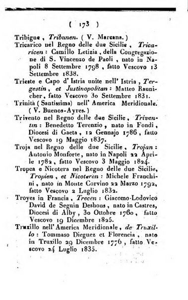 Notizie per l'anno ... secondo il martirologio romano..