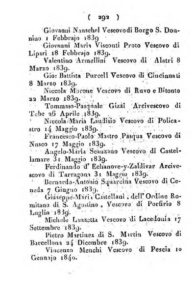 Notizie per l'anno ... secondo il martirologio romano..