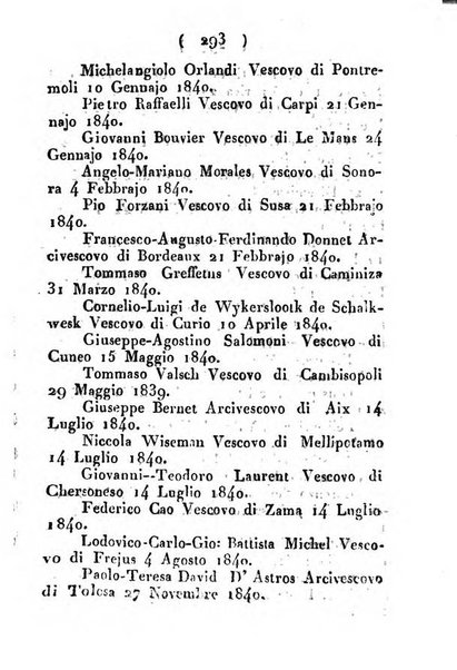 Notizie per l'anno ... secondo il martirologio romano..