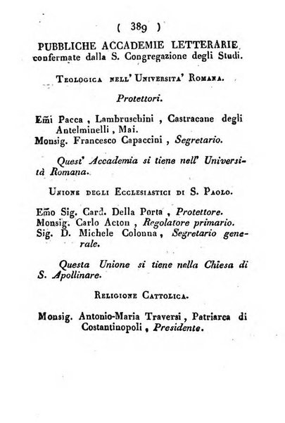 Notizie per l'anno ... secondo il martirologio romano..