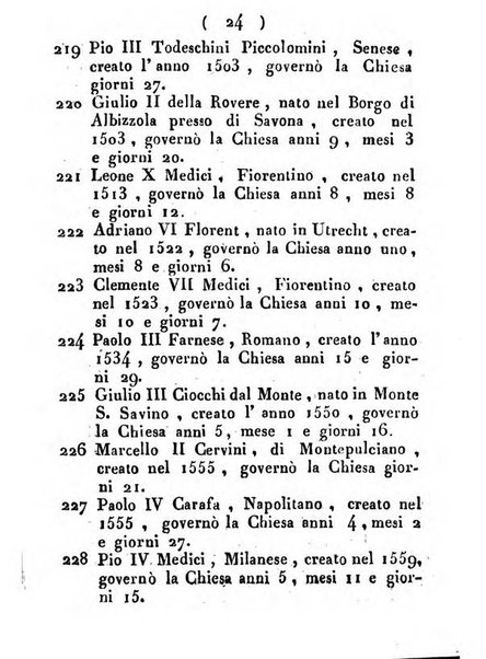 Notizie per l'anno ... secondo il martirologio romano..