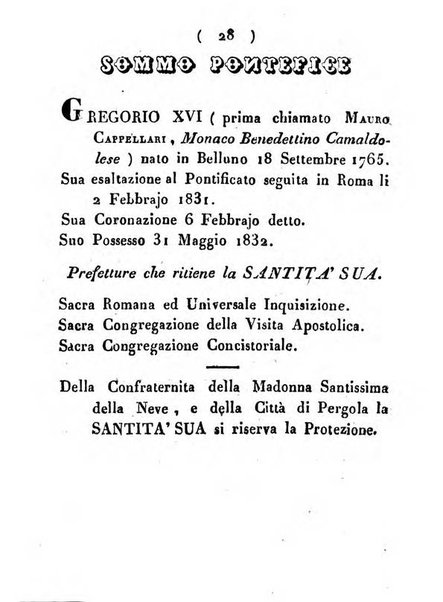 Notizie per l'anno ... secondo il martirologio romano..