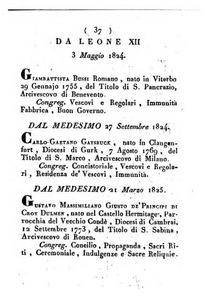 Notizie per l'anno ... secondo il martirologio romano..