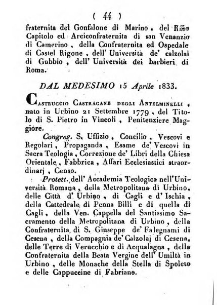 Notizie per l'anno ... secondo il martirologio romano..