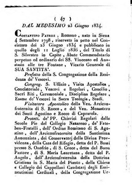 Notizie per l'anno ... secondo il martirologio romano..