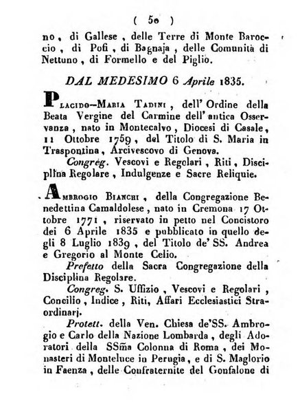 Notizie per l'anno ... secondo il martirologio romano..