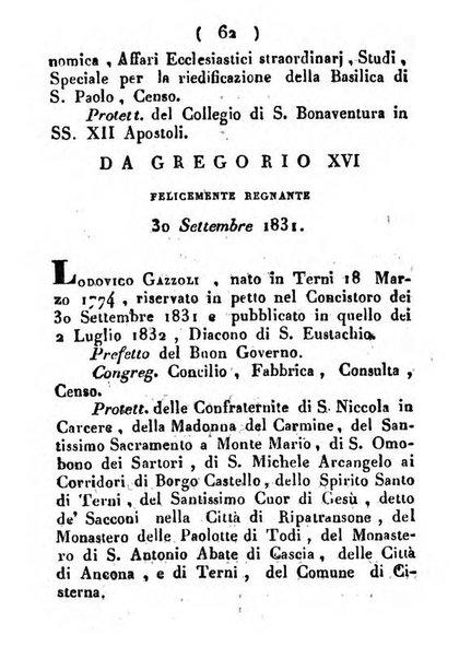 Notizie per l'anno ... secondo il martirologio romano..