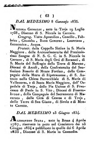 Notizie per l'anno ... secondo il martirologio romano..