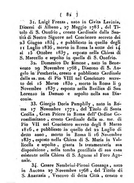 Notizie per l'anno ... secondo il martirologio romano..