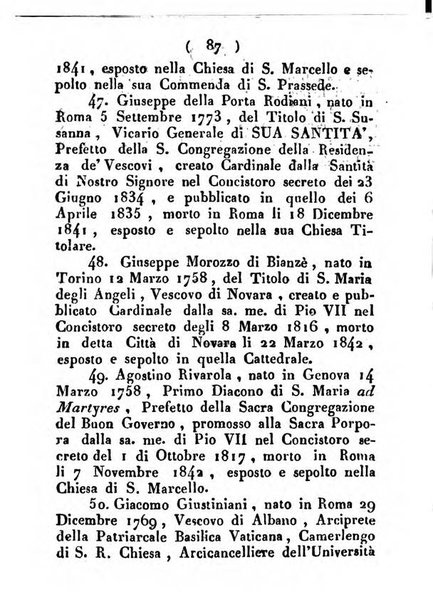 Notizie per l'anno ... secondo il martirologio romano..