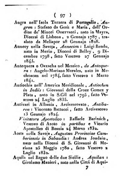 Notizie per l'anno ... secondo il martirologio romano..