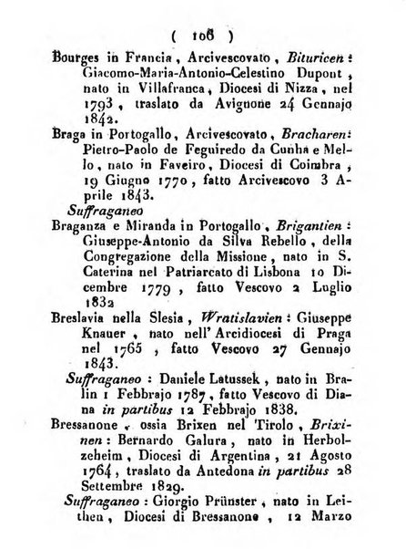 Notizie per l'anno ... secondo il martirologio romano..