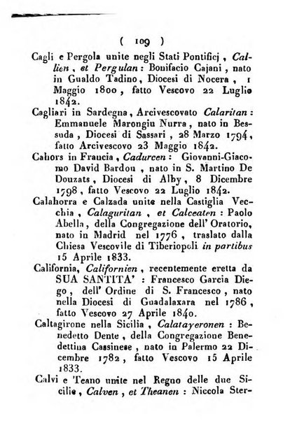 Notizie per l'anno ... secondo il martirologio romano..