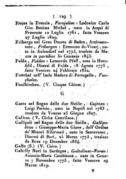 Notizie per l'anno ... secondo il martirologio romano..