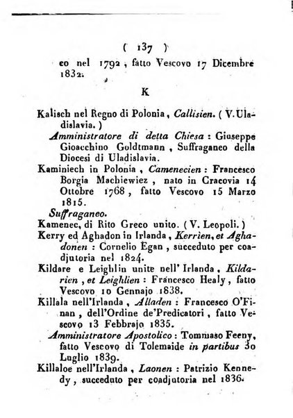 Notizie per l'anno ... secondo il martirologio romano..