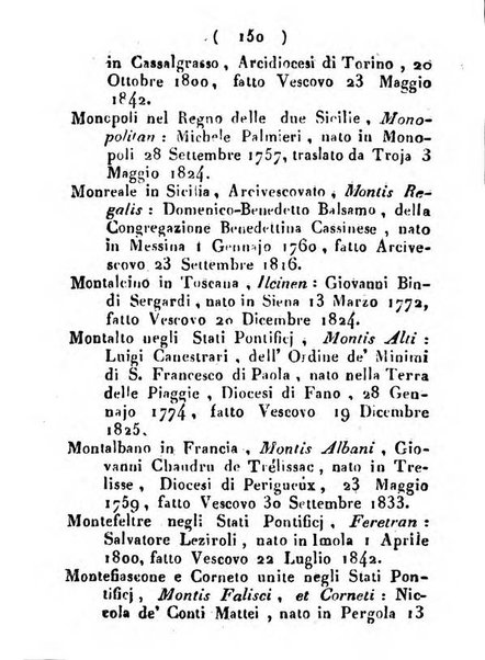 Notizie per l'anno ... secondo il martirologio romano..