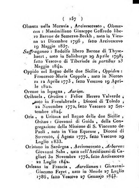 Notizie per l'anno ... secondo il martirologio romano..