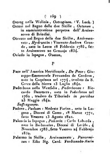 Notizie per l'anno ... secondo il martirologio romano..