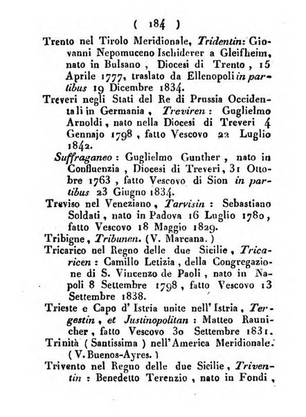 Notizie per l'anno ... secondo il martirologio romano..