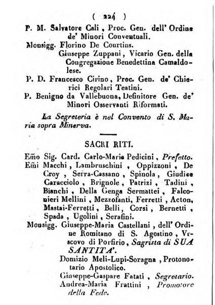 Notizie per l'anno ... secondo il martirologio romano..