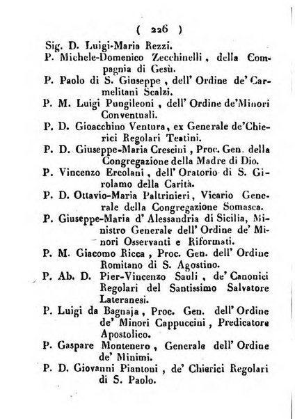 Notizie per l'anno ... secondo il martirologio romano..