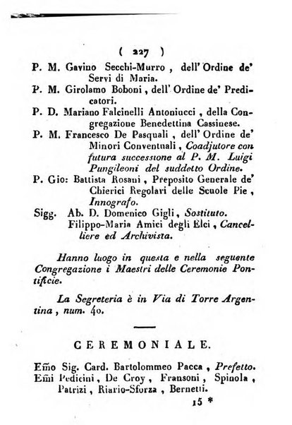 Notizie per l'anno ... secondo il martirologio romano..