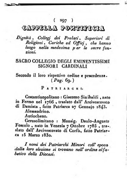 Notizie per l'anno ... secondo il martirologio romano..