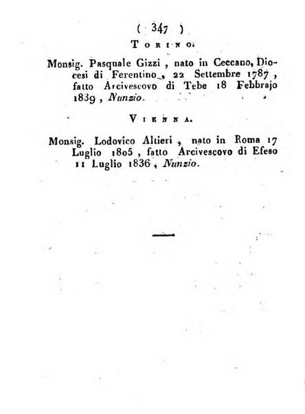 Notizie per l'anno ... secondo il martirologio romano..