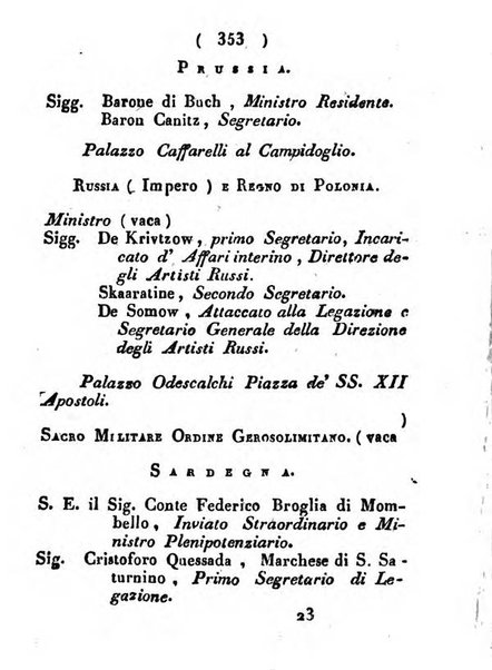 Notizie per l'anno ... secondo il martirologio romano..