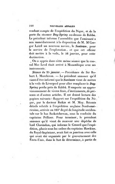 Nouvelles annales des voyages, de la geographie et de l'histoire, ou recueil des relations ...