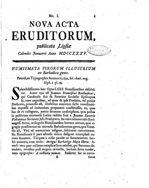 Nova acta eruditorum