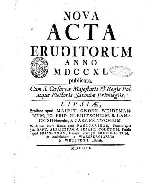 Nova acta eruditorum