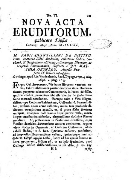 Nova acta eruditorum