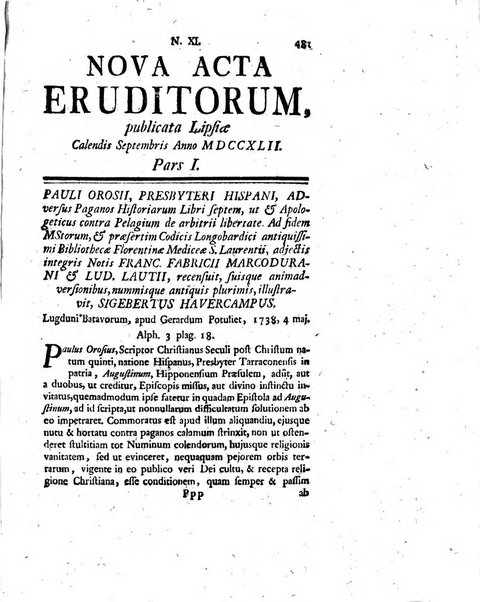 Nova acta eruditorum