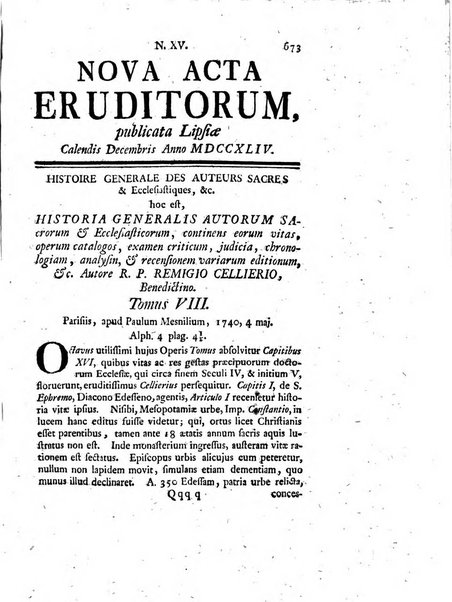 Nova acta eruditorum