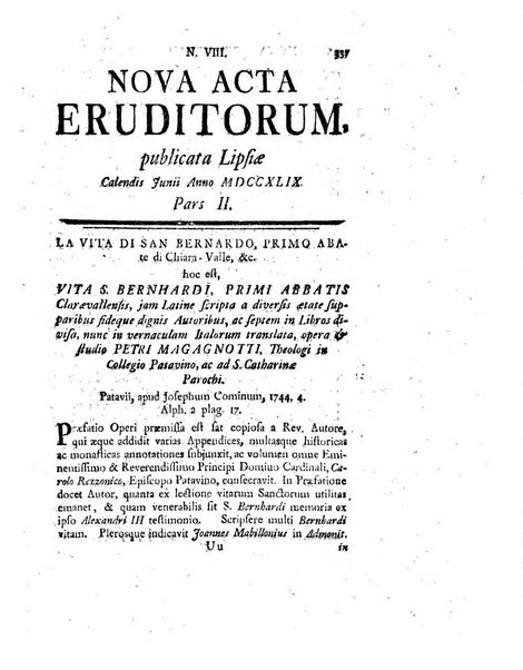 Nova acta eruditorum