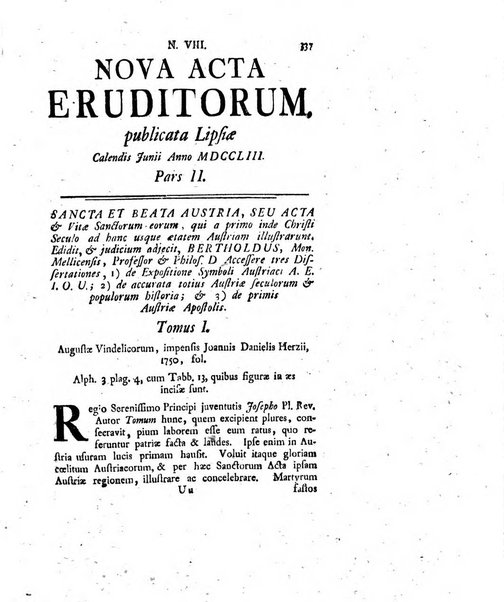 Nova acta eruditorum