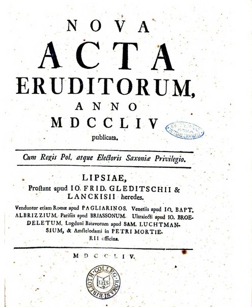 Nova acta eruditorum