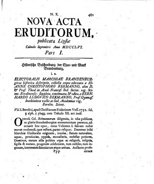 Nova acta eruditorum