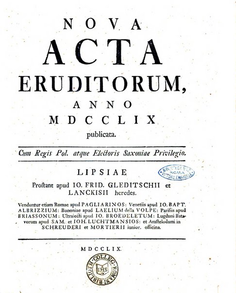 Nova acta eruditorum