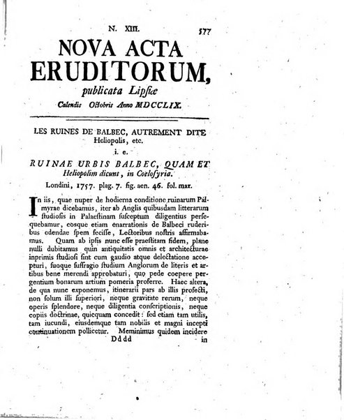 Nova acta eruditorum