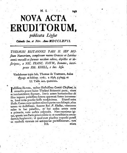 Nova acta eruditorum