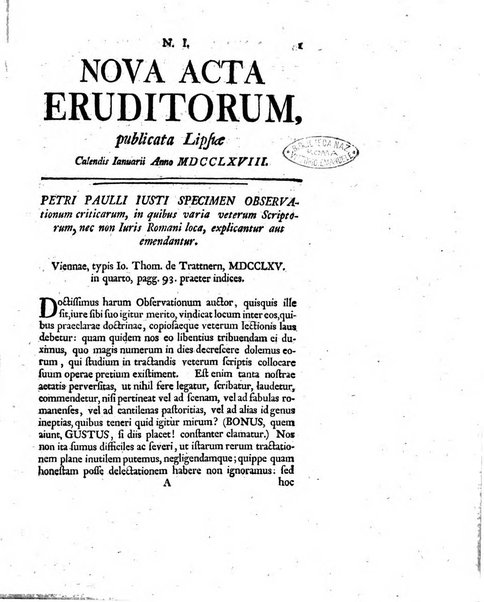 Nova acta eruditorum