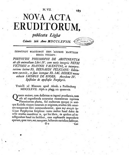 Nova acta eruditorum