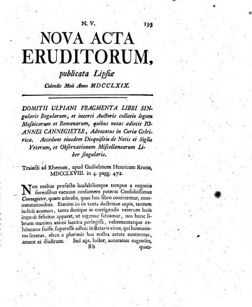 Nova acta eruditorum