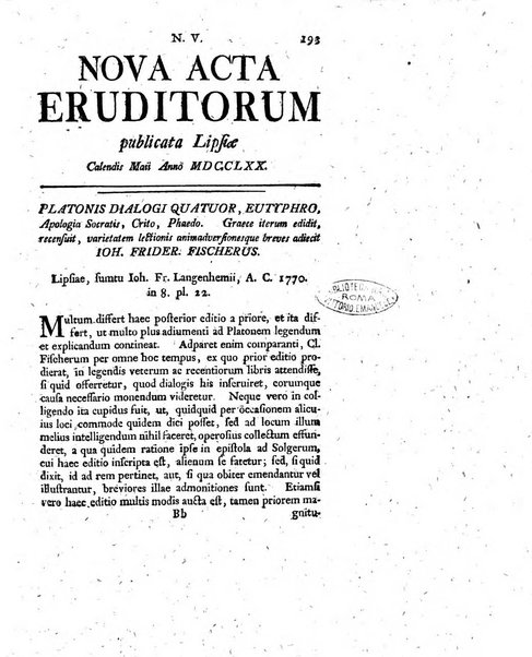 Nova acta eruditorum