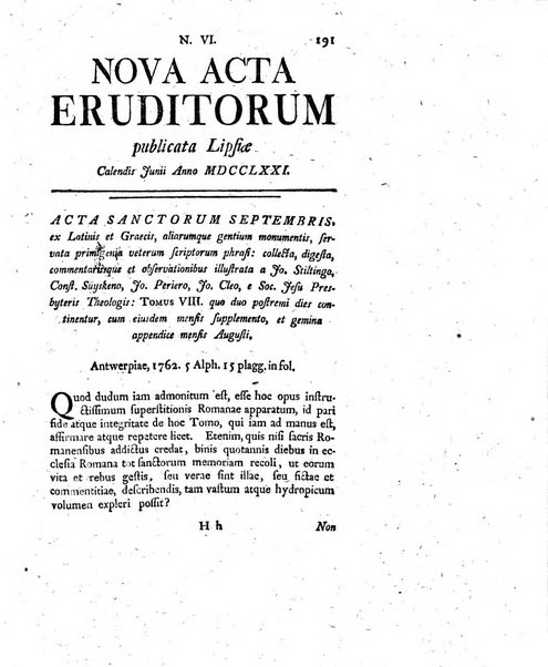 Nova acta eruditorum