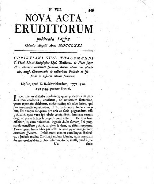 Nova acta eruditorum