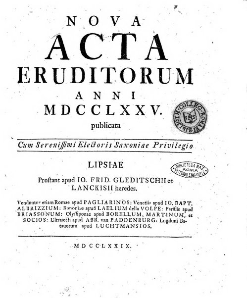 Nova acta eruditorum