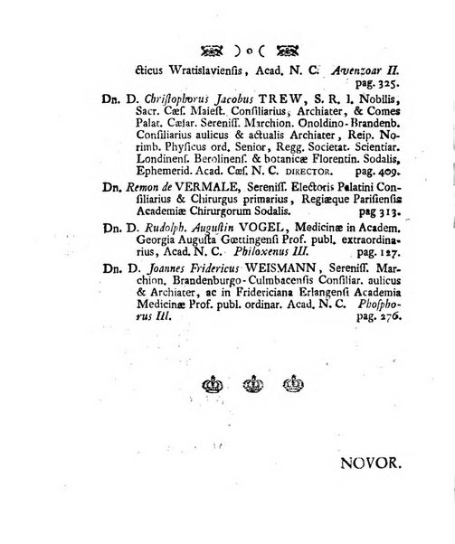 Nova acta physico-medica Academiae caesareae lepoldino-carolinae naturae curiosorum exhibentia ephemerides sive observationes historias et experimenta a celeberrimis Germaniae et exterarum regionum viris habita et communicata..